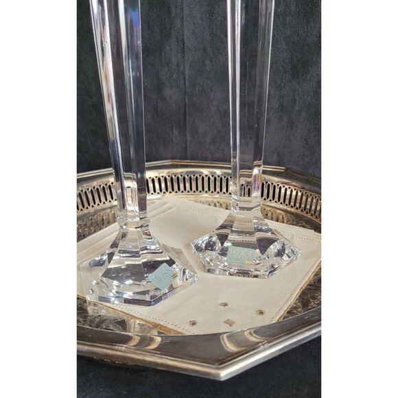 MIKASA Clear Crystal Glass CAMBRIDGE 11.5" Candlesticks Holders Candle Holder - Picture 6 of 10